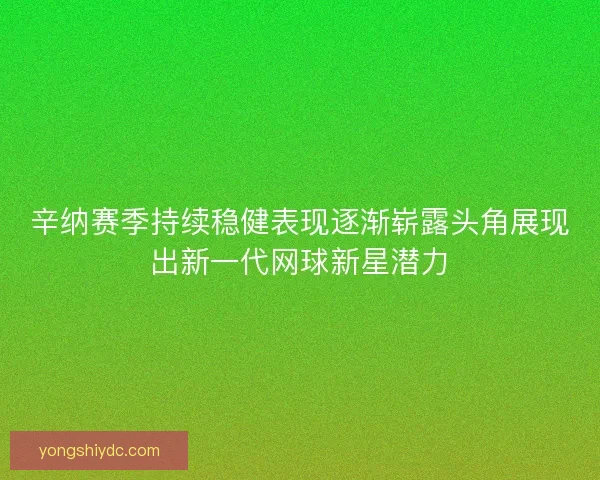 辛纳赛季持续稳健表现逐渐崭露头角展现出新一代网球新星潜力